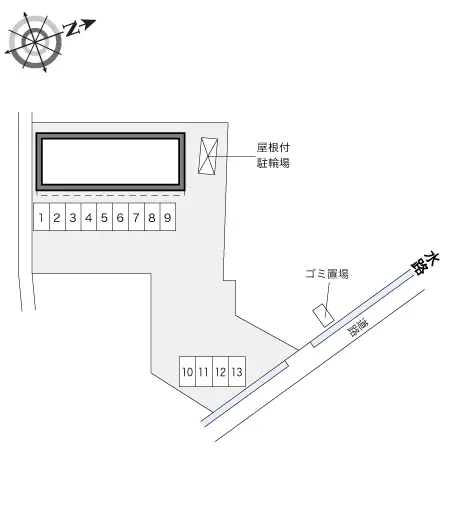 ★手数料０円★倉敷市西富井　月極駐車場（LP）